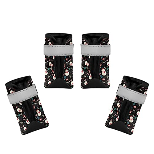 Dajingkj Hundeschuhe, atmungsaktiv, Weihnachtsschuhe, mit reflektierenden Streifen, rutschfest, wasserdichte Sohle, Hundeschuhe, für kleine, mittelgroße und große Hunde, Welpenschuhe, Pfotenschutz zum Wandern, 4 Stück Dajingkj Hundeschuhe, atmungsaktiv, Weihnachtsschuhe, mit reflektierenden Streifen, rutschfest, wasserdichte Sohle, Hundeschuhe, für kleine, mittelgroße und große Hunde, Welpenschuhe, Pfotenschutz zum Wandern, 4 Stück von Dajingkj