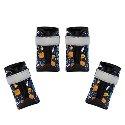 Dajingkj Hundeschuhe für Hartholzböden, Halloween-Marker, Hundeschuhe mit reflektierenden Streifen, rutschfeste Sohle, Hundestiefel für kleine, mittelgroße und große Hunde, Welpenschuhe, Pfotenschutz Dajingkj Hundeschuhe für Hartholzböden, Halloween-Marker, Hundeschuhe mit reflektierenden Streifen, rutschfeste Sohle, Hundestiefel für kleine, mittelgroße und große Hunde, Welpenschuhe, Pfotenschutz von Dajingkj