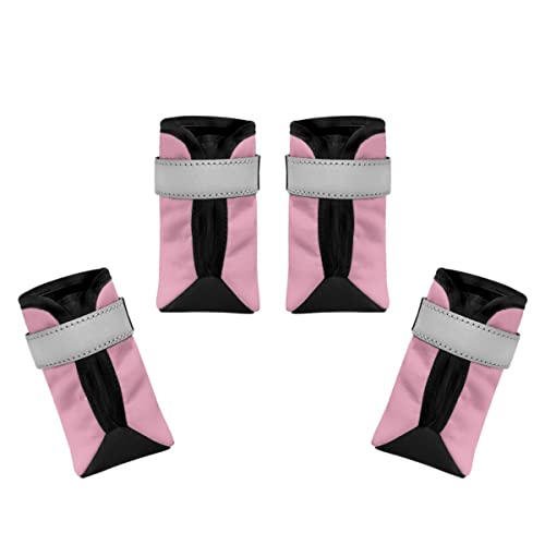 Dajingkj Hundeschuhe für Hartholzböden, Hundeschuhe mit reflektierendem Streifen, rutschfeste Sohle, Hundeschuhe, für kleine, mittelgroße und große Hunde, Welpen, Schuhe, Pfotenschutz zum Wandern, 4 Stück Dajingkj Hundeschuhe für Hartholzböden, Hundeschuhe mit reflektierendem Streifen, rutschfeste Sohle, Hundeschuhe, für kleine, mittelgroße und große Hunde, Welpen, Schuhe, Pfotenschutz zum Wandern, 4 Stück von Dajingkj