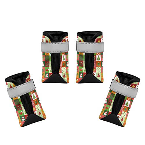 Dajingkj Hundeschuhe für Hartholzböden, Weihnachtsverkleidung, Hundeschuhe mit reflektierendem Streifen, rutschfeste Sohle, Hundeschuhe für kleine, mittelgroße und große Hunde, Welpenschuhe, Pfotenschutz zum Wandern, 4 Stück Dajingkj Hundeschuhe für Hartholzböden, Weihnachtsverkleidung, Hundeschuhe mit reflektierendem Streifen, rutschfeste Sohle, Hundeschuhe für kleine, mittelgroße und große Hunde, Welpenschuhe, Pfotenschutz zum Wandern, 4 Stück von Dajingkj