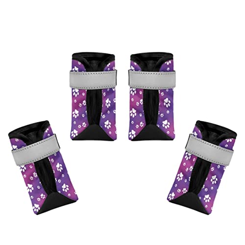 Dajingkj Hundeschuhe für Hartholzböden, Pfotenabdruck, Hundeschuhe mit reflektierendem Streifen, rutschfeste Sohle, Hundestiefel für kleine, mittelgroße und große Hunde, Welpenschuhe, Pfotenschutz zum Dajingkj Hundeschuhe für Hartholzböden, Pfotenabdruck, Hundeschuhe mit reflektierendem Streifen, rutschfeste Sohle, Hundestiefel für kleine, mittelgroße und große Hunde, Welpenschuhe, Pfotenschutz zum von Dajingkj