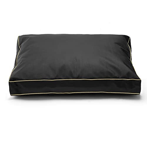 Dalema Hundebett-Bezug (LxBxH): 76.2x50.8x10.2 cm, wasserdicht, befüllbar, 600D Oxford-Ersatzbezug waschbar und abnehmbar, orthopädisch, Haustierbett-Matratzenbezug, schwarz. Nur Bezug. von Dalema