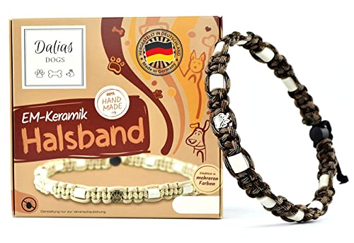 EM-Keramik-Halsband für Hunde & Katzen - Maßanfertigung EM-Band Original US-Paracord (61-70 cm, Camouflage) von Dalias Dogs