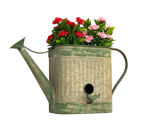 DanDiBo Vogelhaus mit Blumentopf zum Aufhängen Metall Deko Gießkanne wetterfest 481999 Nistkasten 40 cm Futterstation für Vögel Shabby Metallkanne Kanne Balkon DanDiBo Vogelhaus mit Blumentopf zum Aufhängen Metall Deko Gießkanne wetterfest 481999 Nistkasten 40 cm Futterstation für Vögel Shabby Metallkanne Kanne Balkon von DanDiBo
