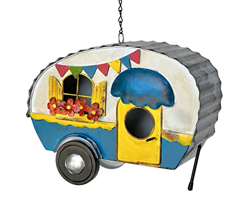 DanDiBo Vogelhaus zum Aufhängen Metall Deko Wohnwagen Wetterfest 96254 Nistkasten Futterstation für Vögel Shabby mit Kette Caravan Camper Balkon DanDiBo Vogelhaus zum Aufhängen Metall Deko Wohnwagen Wetterfest 96254 Nistkasten Futterstation für Vögel Shabby mit Kette Caravan Camper Balkon von DanDiBo