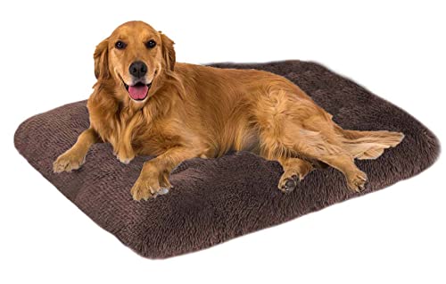 Bequemes Hundebett Luxus Hundebox Matratze für mittelgroße große Hunde, waschbares Haustierbett Kissen Premium Plüsch Hundekissen mit rutschfester Unterseite, S/M/L/XL/XXL von Danchen