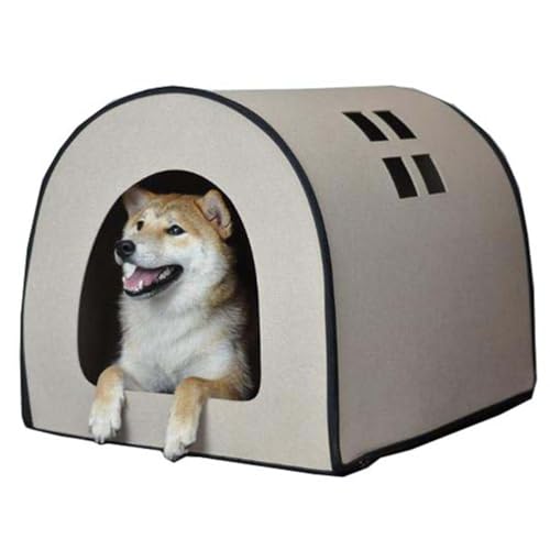 Danchen 2-in-1-Filz-Hundehütte, große Hunde- und Katzenhöhle für drinnen und draußen, gemütliches Hundebett mit orthopädischem Kissen, Anti-Angst-Schlaf, kuscheliges Haustierbett (S: 60 x 48 x 50 cm, Danchen 2-in-1-Filz-Hundehütte, große Hunde- und Katzenhöhle für drinnen und draußen, gemütliches Hundebett mit orthopädischem Kissen, Anti-Angst-Schlaf, kuscheliges Haustierbett (S: 60 x 48 x 50 cm, von Danchen