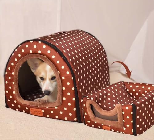 Danchen Extra große Hundehütte, 2-in-1, luxuriöse Hundehütte, Haustier-Katzenhöhle, tragbares, beruhigendes Iglu-Bett, Anti-Angst-orthopädisches Kissen, Jumbo-Zelt für mittelgroße und große Hunde (M, Danchen Extra große Hundehütte, 2-in-1, luxuriöse Hundehütte, Haustier-Katzenhöhle, tragbares, beruhigendes Iglu-Bett, Anti-Angst-orthopädisches Kissen, Jumbo-Zelt für mittelgroße und große Hunde (M, von Danchen