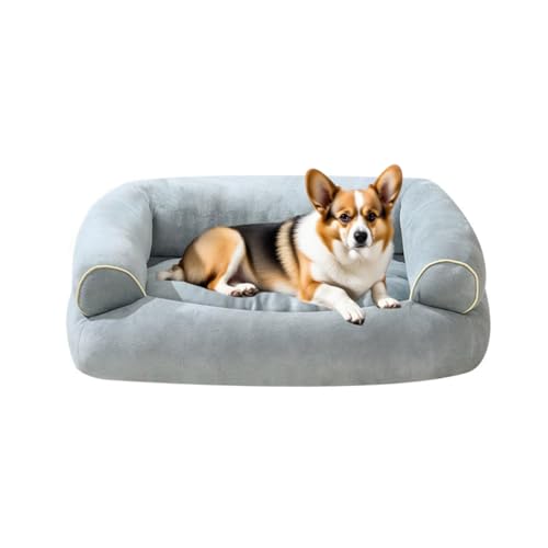 Danchen Großes Hundesofa, waschbar, orthopädisches Hundebett, Couch mit abnehmbarem Kissen und rutschfester Unterseite, flauschig, atmungsaktiv, beruhigende Haustier-Katzen-Sofam-Matratze (Hellgrau Danchen Großes Hundesofa, waschbar, orthopädisches Hundebett, Couch mit abnehmbarem Kissen und rutschfester Unterseite, flauschig, atmungsaktiv, beruhigende Haustier-Katzen-Sofam-Matratze (Hellgrau von Danchen