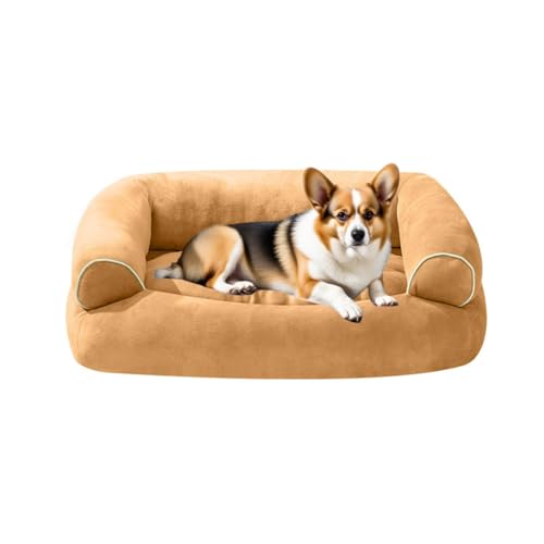 Danchen Großes Hundesofa, waschbar, orthopädisches Hundebett, Couch mit abnehmbarem Kissen und rutschfester Unterseite, flauschig, atmungsaktiv, beruhigende Haustier-Katzen-Sofam-Matratze (Khaki, 115 Danchen Großes Hundesofa, waschbar, orthopädisches Hundebett, Couch mit abnehmbarem Kissen und rutschfester Unterseite, flauschig, atmungsaktiv, beruhigende Haustier-Katzen-Sofam-Matratze (Khaki, 115 von Danchen