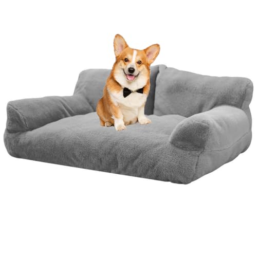 Danchen Hundebett, Sofa, weiches Haustier-Hundesofa, Couch-Betten mit erhöhten Kanten und rutschfester Unterseite, bequeme Welpenbettmatte für kleine und mittelgroße Hunde, Katzen (Grau, 75 x 50 x 26 Danchen Hundebett, Sofa, weiches Haustier-Hundesofa, Couch-Betten mit erhöhten Kanten und rutschfester Unterseite, bequeme Welpenbettmatte für kleine und mittelgroße Hunde, Katzen (Grau, 75 x 50 x 26 von Danchen