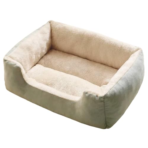Danchen Hundebett, warm, waschbar, für Welpen, Katzen, Couch mit erhöhtem Rand, rutschfeste Unterseite, beruhigendes Haustier-Sofa-Kissen für große, mittelgroße und kleine Hunde (Grün, 70 x 50 x 15 cm Danchen Hundebett, warm, waschbar, für Welpen, Katzen, Couch mit erhöhtem Rand, rutschfeste Unterseite, beruhigendes Haustier-Sofa-Kissen für große, mittelgroße und kleine Hunde (Grün, 70 x 50 x 15 cm von Danchen