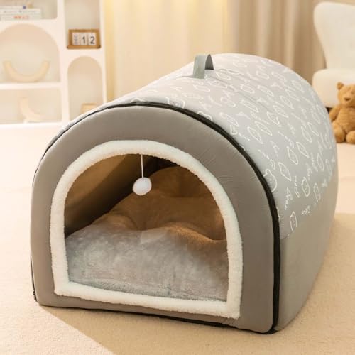 Danchen Hundehütte, 2-in-1, faltbares, großes Hundebett mit Anti-Angstzuständen, weiches, warmes Kissen, rutschfestes Iglu-Bett für Hunde, Welpen, Katzen, Kaninchen, abnehmbare, waschbare Danchen Hundehütte, 2-in-1, faltbares, großes Hundebett mit Anti-Angstzuständen, weiches, warmes Kissen, rutschfestes Iglu-Bett für Hunde, Welpen, Katzen, Kaninchen, abnehmbare, waschbare von Danchen