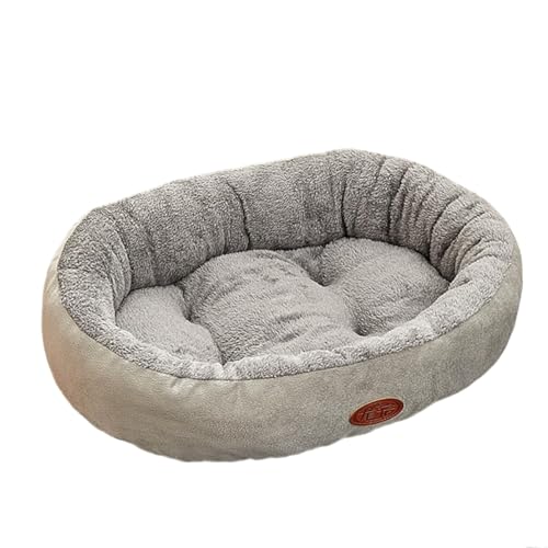 Danchen Hundesofa, flauschig, orthopädisch, beruhigend, für große und mittelgroße und kleine, waschbares Welpenkissen, Angstlinderung mit erhöhtem Rand, Grau, 60 x 48 x 7 cm von Danchen