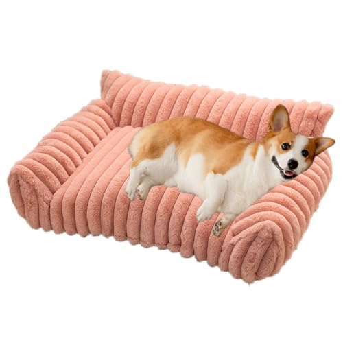 Danchen Hundesofa, geräumiges Haustier- und Katzenbett, Couch mit rutschfester Unterseite, weiche, flauschige Welpen-Matratze für mittelgroße Hunde, Plüschmatratze für drinnen und Schlafzimmer von Danchen
