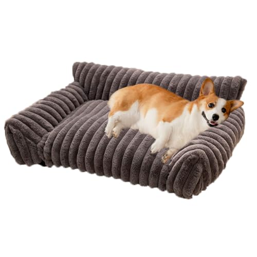 Danchen Hundesofa, geräumiges Haustier- und Katzenbett, Couch mit rutschfester Unterseite, weiche, flauschige Welpen-Matratze für mittelgroße Hunde, Plüschmatratze für drinnen und Schlafzimmer von Danchen