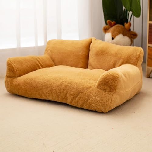 Danchen Hundesofa, orthopädisches, mittelgroßes beruhigendes Hundebett mit rutschfester Unterseite und Seiten, für Welpen, große Haustiere, Katzen, Liege, Matratze für Schlafzimmer, Wohnzimmer (Braun Danchen Hundesofa, orthopädisches, mittelgroßes beruhigendes Hundebett mit rutschfester Unterseite und Seiten, für Welpen, große Haustiere, Katzen, Liege, Matratze für Schlafzimmer, Wohnzimmer (Braun von Danchen