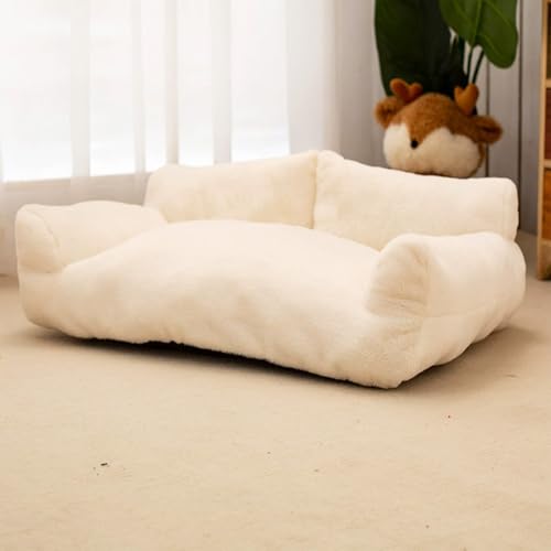 Danchen Hundesofa, orthopädisches, mittelgroßes beruhigendes Hundebett mit rutschfester Unterseite und Seiten, für Welpen, große Haustiere, Katzen, Liege, Matratze für Schlafzimmer, Wohnzimmer (Weiß Danchen Hundesofa, orthopädisches, mittelgroßes beruhigendes Hundebett mit rutschfester Unterseite und Seiten, für Welpen, große Haustiere, Katzen, Liege, Matratze für Schlafzimmer, Wohnzimmer (Weiß von Danchen