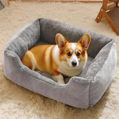 Danchen Hundesofa, orthopädisches Katzensofa mit Rückenlehne und Armlehne, atmungsaktive Haustier-Couch-Liegematte, Matratze für den Innenbereich, Wohnzimmer, kleine, mittelgroße und große Hunde (Grau von Danchen