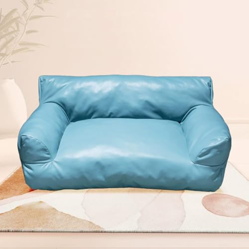 Danchen Hundesofa, wasserdicht, orthopädische Hundebetten, Liege mit rutschfester Unterseite, weiches kleines Haustier-Couchkissen für Welpen, für große kleine Hunde, Katzen (Blau, 55 x 40 x 26 cm) von Danchen