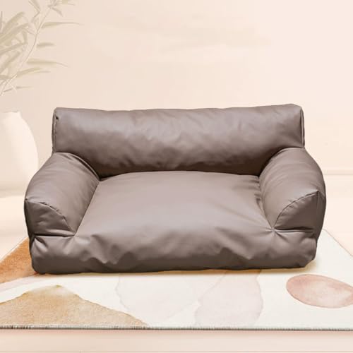 Danchen Hundesofa, wasserdicht, orthopädische Hundebetten, Liege mit rutschfester Unterseite, weiches kleines Haustier-Couchkissen für Welpen, für große kleine Hunde, Katzen (Grau, 55 x 40 x 26 cm) von Danchen