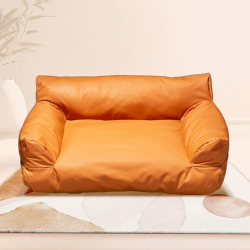 Danchen Hundesofa, wasserdicht, orthopädische Hundebetten, Liege mit rutschfester Unterseite, weiches kleines Haustier-Couchkissen für Welpen, für große kleine Hunde, Katzen (Orange, 65 x 45 x 26 cm) Danchen Hundesofa, wasserdicht, orthopädische Hundebetten, Liege mit rutschfester Unterseite, weiches kleines Haustier-Couchkissen für Welpen, für große kleine Hunde, Katzen (Orange, 65 x 45 x 26 cm) von Danchen
