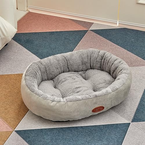 Danchen Orthopädisches, geräumiges Hundesofa, waschbar, mit rutschfester Unterseite und Seiten, beruhigend, Anti-Angst, für große und mittelgroße Haustiere, Welpen, Liege (Grau, 90 x 66 x 10 cm) von Danchen