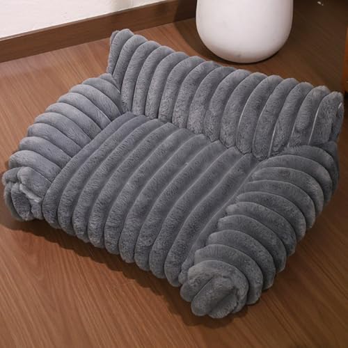 Danchen Orthopädisches Haustiersofa aus Plüsch, mit rutschfester Unterseite, weiches, beruhigendes Kissen für Welpen, Erwachsene, Haustiere, Kissen für drinnen und draußen, Grau, 60 x 45 x 25 cm Danchen Orthopädisches Haustiersofa aus Plüsch, mit rutschfester Unterseite, weiches, beruhigendes Kissen für Welpen, Erwachsene, Haustiere, Kissen für drinnen und draußen, Grau, 60 x 45 x 25 cm von Danchen