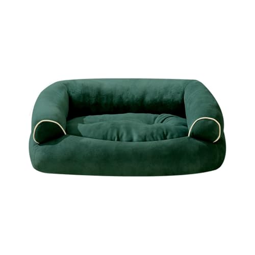 Danchen Orthopädisches Hundesofa, für kleine und große Hunde, Katzen-Sofa, Kissen, mittlere Unterstützung, maschinenwaschbar, Haustier-Couch, wendbar, 3-seitige Nackenrolle mit rutschfester Unterseite Danchen Orthopädisches Hundesofa, für kleine und große Hunde, Katzen-Sofa, Kissen, mittlere Unterstützung, maschinenwaschbar, Haustier-Couch, wendbar, 3-seitige Nackenrolle mit rutschfester Unterseite von Danchen