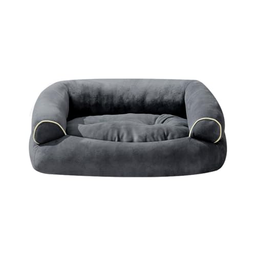Danchen Orthopädisches Hundesofa, für kleines, großes Hundebett, Katzen-Sofa, Kissen, mittlere Unterstützung, maschinenwaschbar, Haustiercouch, wendbar, 3-seitige Nackenrolle mit rutschfester Danchen Orthopädisches Hundesofa, für kleines, großes Hundebett, Katzen-Sofa, Kissen, mittlere Unterstützung, maschinenwaschbar, Haustiercouch, wendbar, 3-seitige Nackenrolle mit rutschfester von Danchen