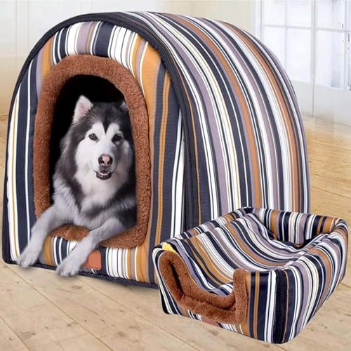 Extra große Hundehütte, 2-in-1, luxuriöse Hundehütte, Haustier-Katzenhöhle, tragbares, beruhigendes Iglu-Bett, Anti-Angst-, orthopädisches Kissen, Jumbo-Zelt für mittelgroße und große Hunde (3XL, 100 Extra große Hundehütte, 2-in-1, luxuriöse Hundehütte, Haustier-Katzenhöhle, tragbares, beruhigendes Iglu-Bett, Anti-Angst-, orthopädisches Kissen, Jumbo-Zelt für mittelgroße und große Hunde (3XL, 100 von Danchen