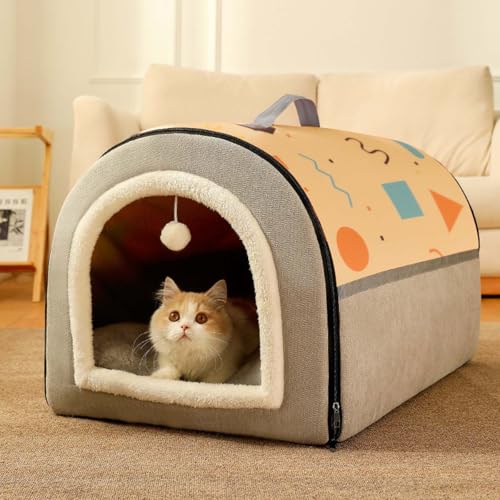 Hundebett, gemütlicher Schlafsack, warmes Haustiernest, Katzenhöhle, 2-in-1-Hundehütte mit Anti-Angstkissen-Pads für Hunde, Katzen, Welpen, Kaninchen, abnehmbares, waschbares Hundesofa (XS - 40 x 35 x Hundebett, gemütlicher Schlafsack, warmes Haustiernest, Katzenhöhle, 2-in-1-Hundehütte mit Anti-Angstkissen-Pads für Hunde, Katzen, Welpen, Kaninchen, abnehmbares, waschbares Hundesofa (XS - 40 x 35 x von Danchen