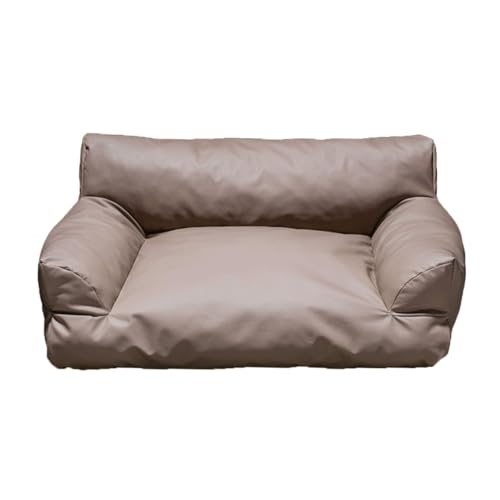 Hundebett, wasserdichtes Ledertuch, Haustiersofa, Lounge-Bett mit rutschfester Unterseite, verschleißfest, geräumig, weich, Haustier-Schlafcouch für Welpen, große, mittelgroße Hunde (Grau, 65 x 45 x Hundebett, wasserdichtes Ledertuch, Haustiersofa, Lounge-Bett mit rutschfester Unterseite, verschleißfest, geräumig, weich, Haustier-Schlafcouch für Welpen, große, mittelgroße Hunde (Grau, 65 x 45 x von Danchen