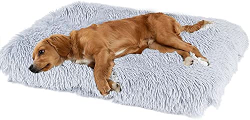 Ultraweiches großes Hundebett, 120 x 90 x 12 cm, hochwertiges warmes Plüsch-Hundekissen, abnehmbar, waschbar, rutschfest, beruhigendes Hundebett von Danchen