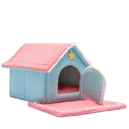 Cozy Dog Cat House Indoor Puppy Kitten Sleeping Nest Foldable Portable Pet Bed House, Soft Removable Dogs Cats Tent Bed with Sleeping Cushion von Dancmiu