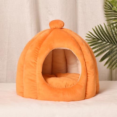 Warmes Haustierbett für Welpen, Kätzchen, Schlafhöhle, Bett, tragbar, rutschfest, Schlafnest für Hunde und Katzen, weiches flauschiges Kuschelkissen mit abnehmbarer Matte Warmes Haustierbett für Welpen, Kätzchen, Schlafhöhle, Bett, tragbar, rutschfest, Schlafnest für Hunde und Katzen, weiches flauschiges Kuschelkissen mit abnehmbarer Matte von Dancmiu