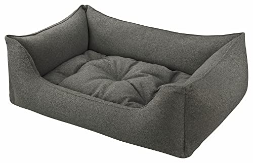 Dandy Dog Hundebett Filz Dunkelgrau - abziehbar Bezug und Füllung waschbar hochwertige robuste filzoptik Made in Germany - Größe M von Dandy Dog