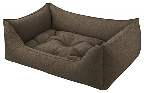 Dandy Dog Hundebett Filz Dunkeltaupe - abziehbar Bezug und Füllung waschbar hochwertige robuste filzoptik Made in Germany - Größe M von Dandy Dog