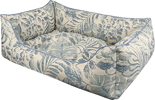 Dandy Dog Hundebett Flora Topaz - abziehbar Bezug und Füllung waschbar robuste kuschelige Leinenoptik hochwertige Qualität Made in Germany - Größe M, Beige/Blau Dandy Dog Hundebett Flora Topaz - abziehbar Bezug und Füllung waschbar robuste kuschelige Leinenoptik hochwertige Qualität Made in Germany - Größe M, Beige/Blau von Dandy Dog