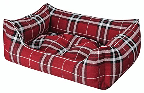 Dandy Dog Hundebett Highlands Red - abziehbar Bezug und Füllung waschbar kuschelig gelenkschonend hochwertige Qualität Made in Germany - Größe M von Dandy Dog