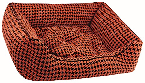 Dandy Dog Hundebett Houndstooth Orange - abziehbar Bezug und Füllung waschbar Hahnentrittmuster robuste kuschelig hochwertige Qualität Made in Germany - Size M Dandy Dog Hundebett Houndstooth Orange - abziehbar Bezug und Füllung waschbar Hahnentrittmuster robuste kuschelig hochwertige Qualität Made in Germany - Size M von Dandy Dog