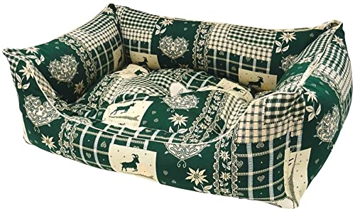 Dandy Dog Hundebett Kitzbühel Green - abziehbar Bezug und Füllung waschbar robust kuschelig hochwertig Made in Germany - Größe M von Dandy Dog