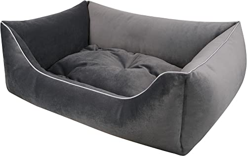 Dandy Dog Hundebett Magic Velvet Grey - abziehbar Bezug und Füllung waschbar hochwertiger Samt kuschelig robuste Qualität Made in Germany - Größe L Dandy Dog Hundebett Magic Velvet Grey - abziehbar Bezug und Füllung waschbar hochwertiger Samt kuschelig robuste Qualität Made in Germany - Größe L von Dandy Dog