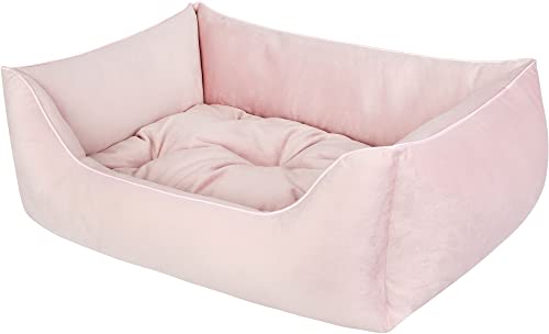 Dandy Dog Hundebett Magic Velvet Rose - abziehbar Bezug und Füllung waschbar hochwertiger Samt kuschelig robuste Qualität Made in Germany - Größe L von Dandy Dog