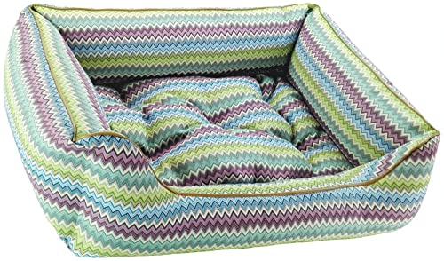 Dandy Dog Hundebett Zik Zak No. 1 - abziehbar Bezug und Füllung waschbar schwere kuschelige hochwertige Qualität Made in Germany - Größe L, Blau/Multicolor Dandy Dog Hundebett Zik Zak No. 1 - abziehbar Bezug und Füllung waschbar schwere kuschelige hochwertige Qualität Made in Germany - Größe L, Blau/Multicolor von Dandy Dog