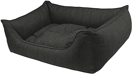 Hundebett Eco Dog Black - abziehbar Bezug und Füllung waschbar gelenkschonend kuschelig robust Qualität Made in Germany - Größe L von Dandy Dog