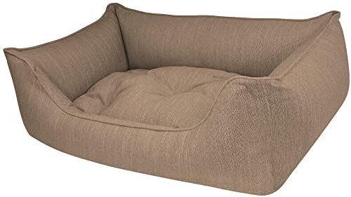 Hundebett Eco Dog Taupe - abziehbar Bezug und Füllung waschbar gelenkschonend kuschelig robust Qualität Made in Germany - Größe L von Dandy Dog