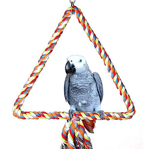Danigrefinb Papageienspielzeug, Dreiecks-Sitzstange, mit Seil zum Klettern und Vögeln von Danigrefinb