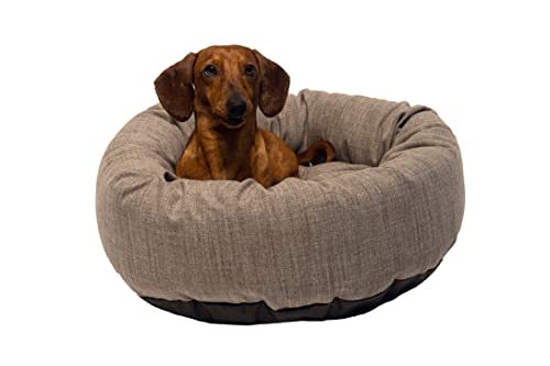 Danish Design Allsorts Premium AB graues Hunde-/Welpenbett, herausnehmbares Kissen, Donutbett, Größe L von Danish Design