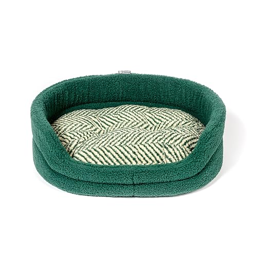 Danish Design Hundebett, Sherpa-Fleece, Fischgrätenmuster, 76,2 cm, Grau von Danish Design